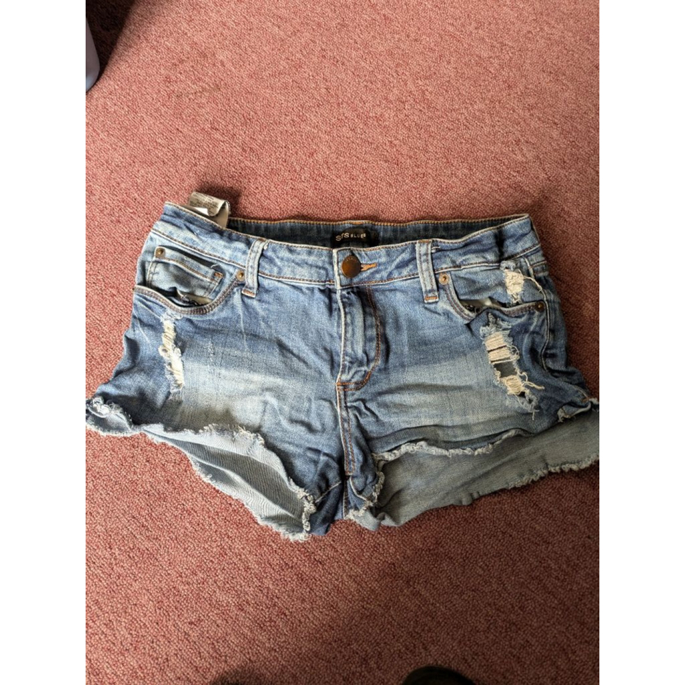 Women's S'S Blue Denim Shorts Size 27 Blue